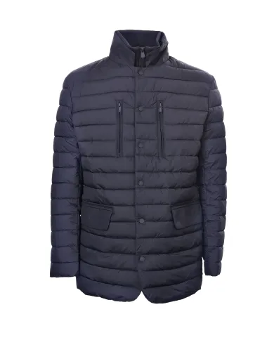 SAVE THE DUCK Piumino Uomo D32409M IRO21 ELIAS AI 25/26 stile field jacket con motivo trapuntato 90010 BLUE BLACK SAVE THE DUCK Piumino Uomo D32409M IRO21 ELIAS AI 25/26 stile field jacket con motivo trapuntato 90010 BLUE BLACK