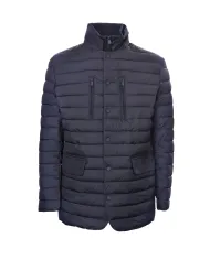 SAVE THE DUCK Piumino Uomo D32409M IRO21 ELIAS AI 25/26 stile field jacket con motivo trapuntato 90010 BLUE BLACK SAVE THE DUCK Piumino Uomo D32409M IRO21 ELIAS AI 25/26 stile field jacket con motivo trapuntato 90010 BLUE BLACK