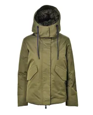 SAVE THE DUCK Piumino Donna D32428 WILL21 KARA AI 25/26 regular con fodera interna in teddy 50072 bark green SAVE THE DUCK Piumino Donna D32428 WILL21 KARA AI 25/26 regular con fodera interna in teddy 50072 bark green