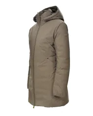 SAVE THE DUCK Cappotto Donna D40060W MATT21 RACHEL AI 25/26 lungo con cappucco in tessuto tecnico 50072 bark green SAVE THE DUCK Cappotto Donna D40060W MATT21 RACHEL AI 25/26 lungo con cappucco in tessuto tecnico 50072 bark green