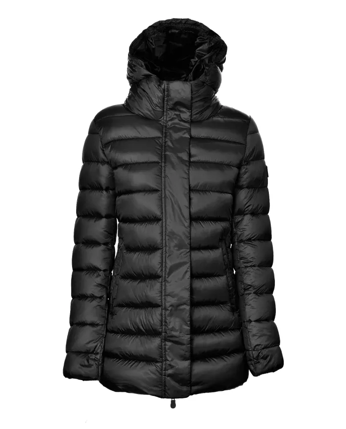 SAVE THE DUCK Piumino Donna D41264W IRIS21 DRIMIA AI 25/26 nylon trapuntato con cappuccio 10000 BLACK