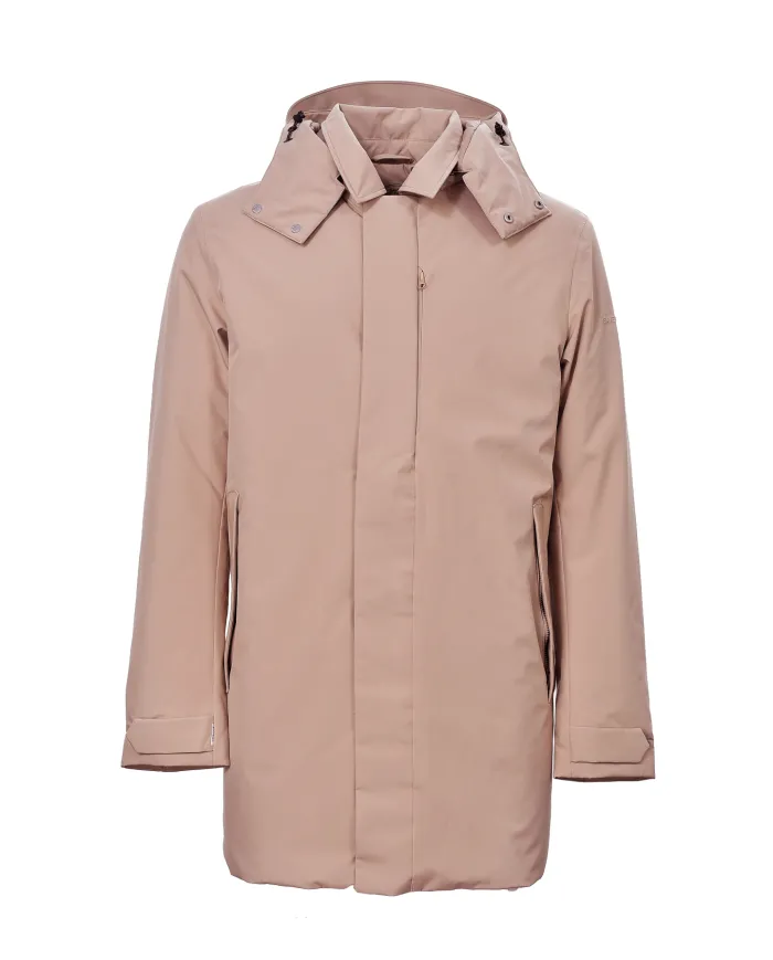 SAVE THE DUCK Cappotto Uomo D41584M GRIN21 NESTOR AI 25/26 tecnico con cappuccio 40015 STARDUST BEIGE