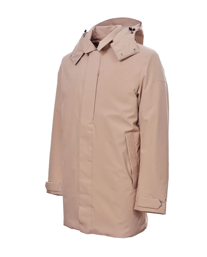 SAVE THE DUCK Cappotto Uomo D41584M GRIN21 NESTOR AI 25/26 tecnico con cappuccio 40015 STARDUST BEIGE