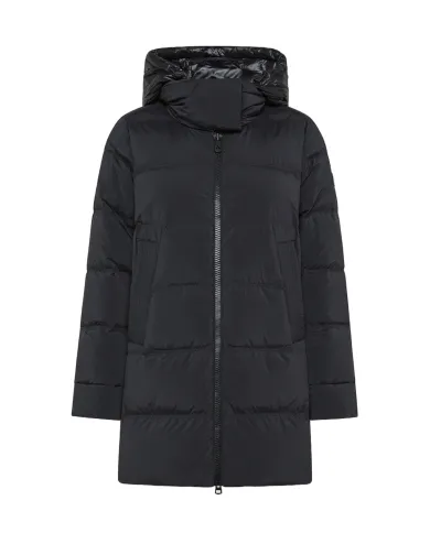 PEUTEREY Piumino Donna PED483801190986 UNIX MK BMAT AI 25/26 regular con cappuccio 808NR CORVO/ NERO