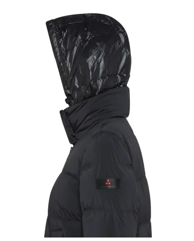 PEUTEREY Piumino Donna PED483801190986 UNIX MK BMAT AI 25/26 regular con cappuccio 808NR CORVO/ NERO