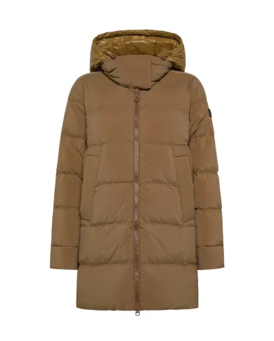 PEUTEREY Piumino Donna PED483801190986 UNIX ML BMAT AI 25/26 regular con cappuccio 894ID Gianduia/Gianduia