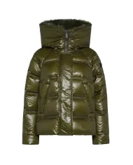 PEUTEREY Piumino Donna PED512301181752 TAKAN RP MID FUR AI 25/26 regular con colletto alzato 689 Verde Fogliame