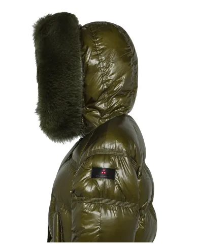 PEUTEREY Piumino Donna PED512301181752 TAKAN RP MID FUR AI 25/26 regular con colletto alzato 689 Verde Fogliame