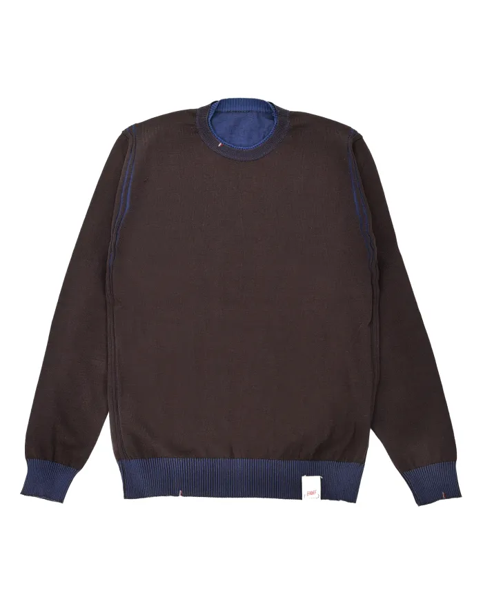 BOB Maglia Uomo HARD AI 25/26 lana slim stile basic reversibile 02 MARR/CINA