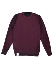 BOB Maglia Uomo HARD AI 25/26 lana slim stile basic reversibile 03 BLU/BORDEAUX