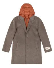 BOB Cappotto Uomo ROBIN AI 25/26 lana stile blazer con cappuccio 05 BEIGE