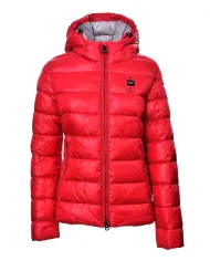 BLAUER Piumino Donna 25WBLDC02072 006648 CAROLL AI 25/26 regular trapuntato con cappuccio 552GG Rosso Sangue int Gr nebbia