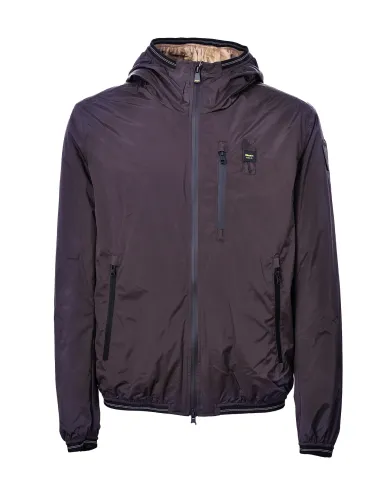 BLAUER Giubbotto Uomo 25WBLUC11083-007110 DEVON AI 25/26 con cappuccio ed eco pelliccia interna 969 NERO OLIVA