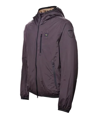BLAUER Giubbotto Uomo 25WBLUC11083-007110 DEVON AI 25/26 con cappuccio ed eco pelliccia interna 969 NERO OLIVA
