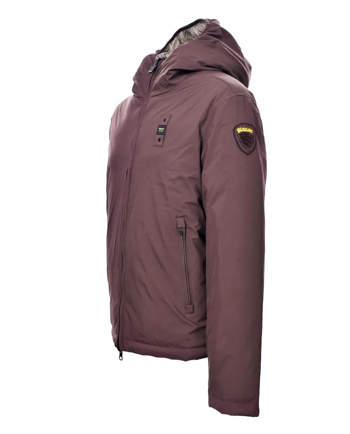 BLAUER Piumino Uomo 25WLUC06082 005480 BALLAR AI 25/26 regular reversibile con motivo trapuntato 365 CASTAGNA