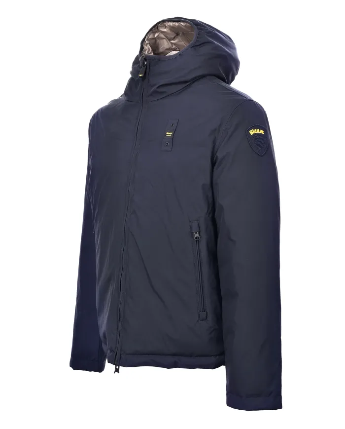 BLAUER Piumino Uomo 25WLUC06082 005480 BALLAR AI 25/26 regular reversibile con motivo trapuntato 888 BLU