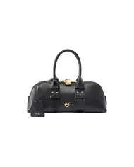 PINKO Borsa Donna 105334 A0QO ESCAPE BAG BAGUETTE AI 25/26 a mano in pelle Z99V nero limo/matt g