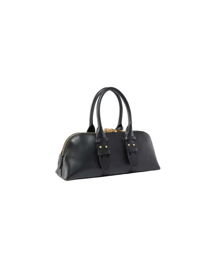 PINKO Borsa Donna 105334 A0QO ESCAPE BAG BAGUETTE AI 25/26 a mano in pelle Z99V nero limo/matt g
