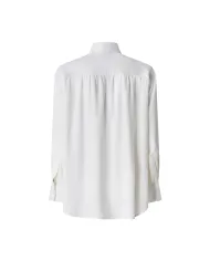 PINKO Camicia Donna 105434A2TGZ05 CASSATA AI 25/26 in popeline e crepe con colletto Z05 BIANCO