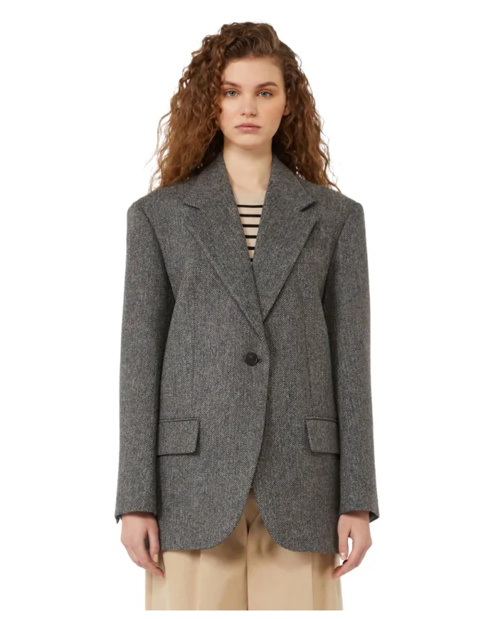 WEEKEND Giacca Donna WE5046045206001 TRONTO AI 25/26 monopetto oversize 001 GRIGIO SCURO