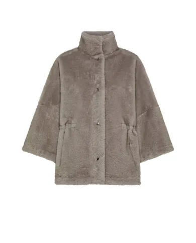 SEVENTY Cappa Donna PE0261520292 AI 25/26 in ecopelliccia con bottoni 910 GRIGIO