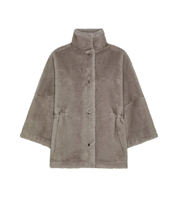 SEVENTY Cappa Donna PE0261520292 AI 25/26 in ecopelliccia con bottoni 910 GRIGIO