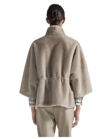 SEVENTY Cappa Donna PE0261520292 AI 25/26 in ecopelliccia con bottoni 910 GRIGIO