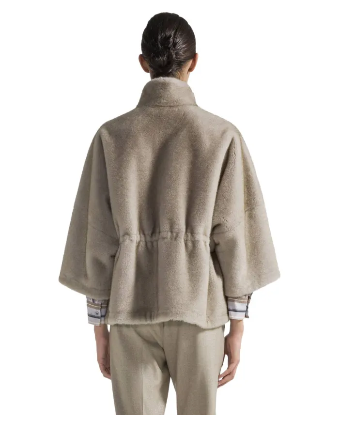 SEVENTY Cappa Donna PE0261520292 AI 25/26 in ecopelliccia con bottoni 910 GRIGIO