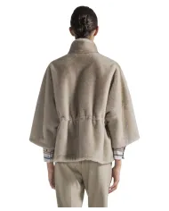 SEVENTY Cappa Donna PE0261520292 AI 25/26 in ecopelliccia con bottoni 910 GRIGIO