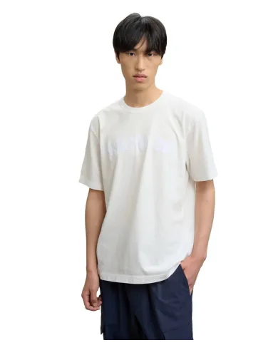 BLAUER T-shirt Uomo 25WBLUH02325-007332 DOWNEY AI 25/26 con maxi logo velluto camouflage 102 BIANCO NEVE