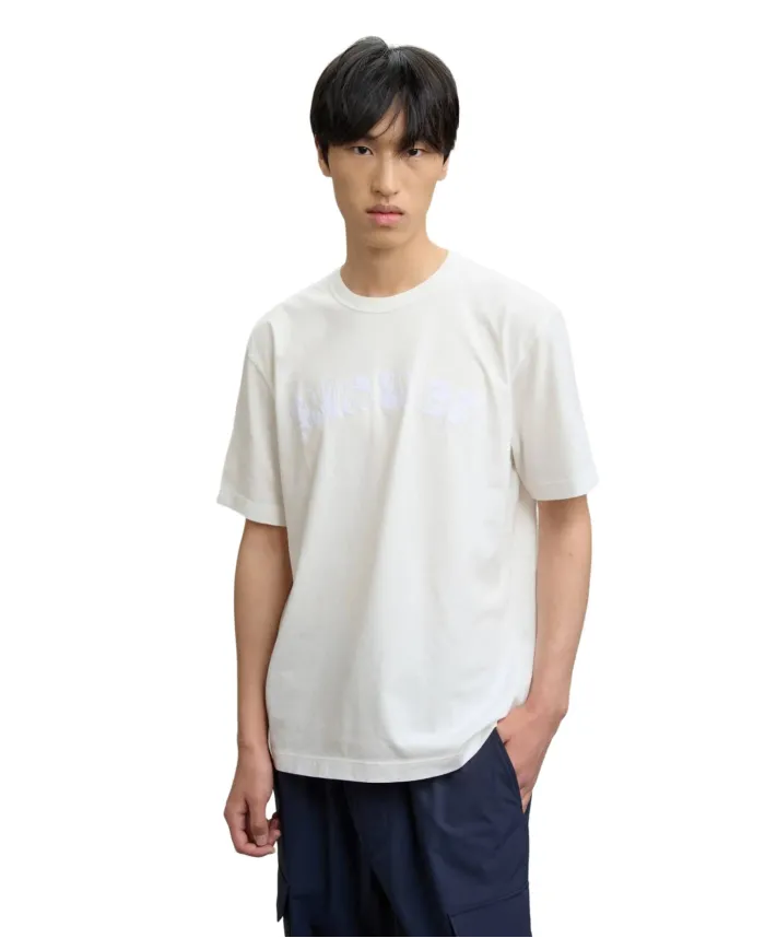 BLAUER T-shirt Uomo 25WBLUH02325-007332 DOWNEY AI 25/26 con maxi logo velluto camouflage 102 BIANCO NEVE