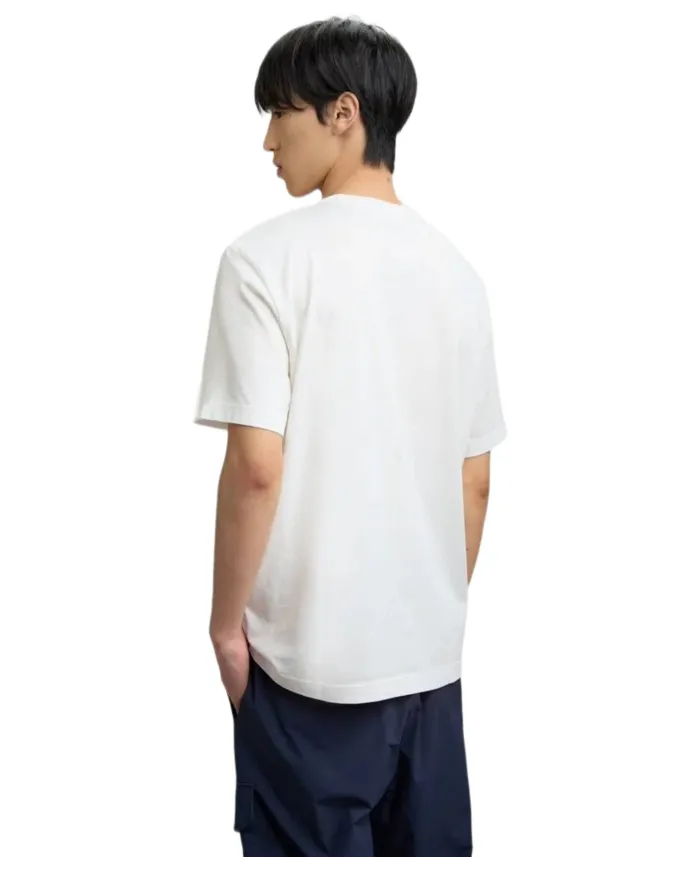 BLAUER T-shirt Uomo 25WBLUH02325-007332 DOWNEY AI 25/26 con maxi logo velluto camouflage 102 BIANCO NEVE