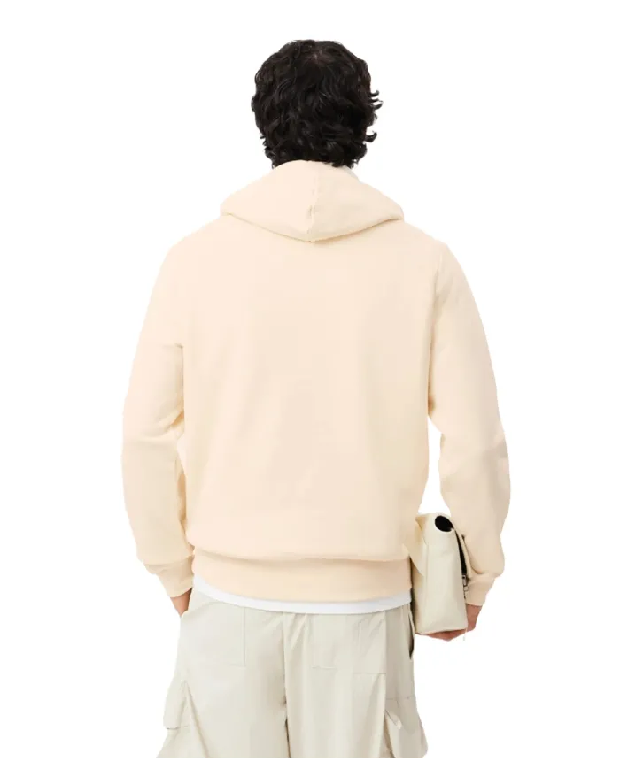 LACOSTE Felpa Uomo SH9623 AI 25/26 cotone regular con cappuccio XFJ BIANCO