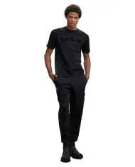 BLAUER T-shirt Uomo 25WBLUH02325-007332 DOWNEY AI 25/26 con maxi logo velluto camouflage 999 NERO