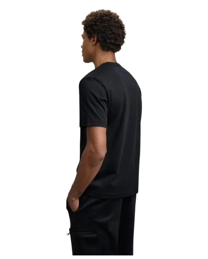 BLAUER T-shirt Uomo 25WBLUH02325-007332 DOWNEY AI 25/26 con maxi logo velluto camouflage 999 NERO