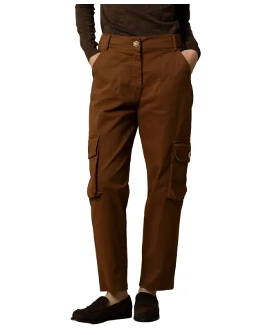 KOCCA Pantalone Donna A25PPC7550ABUN0000 ALETINE AI 25/26 cotone stile cargo 30015 TERRA