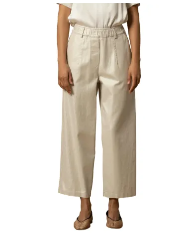 KOCCA Pantalone Donna A25PPC7553ABUN0000 ANESTIS AI 25/26 cotone ampio cropped 40613 AVORIO