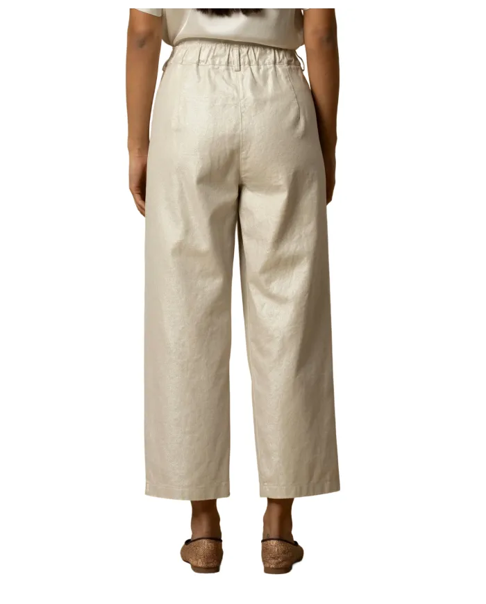 KOCCA Pantalone Donna A25PPC7553ABUN0000 ANESTIS AI 25/26 cotone ampio cropped 40613 AVORIO