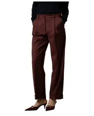 KOCCA Pantaloni Donna A25PPF7698ABUN2487 HATTILAS AI 25/26 viscosa stile dritto con pinces 83310 PRUGNA