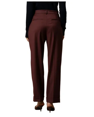 KOCCA Pantaloni Donna A25PPF7698ABUN2487 HATTILAS AI 25/26 viscosa stile dritto con pinces 83310 PRUGNA