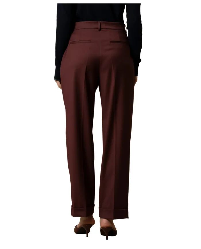 KOCCA Pantaloni Donna A25PPF7698ABUN2487 HATTILAS AI 25/26 viscosa stile dritto con pinces 83310 PRUGNA