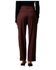 KOCCA Pantaloni Donna A25PPF7698ABUN2487 HATTILAS AI 25/26 viscosa stile dritto con pinces 83310 PRUGNA