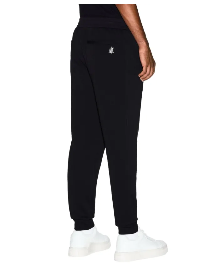 ARMANI EXCHANGE Pantalone Uomo gym XM000373AF10818 AI 25/26 con polsino sul fondo. UC001 BLACK