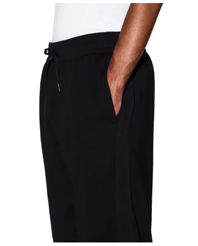 ARMANI EXCHANGE Pantalone Uomo gym XM001301AF10818 AI 25/26 con bande logo laterali. UC001 BLACK