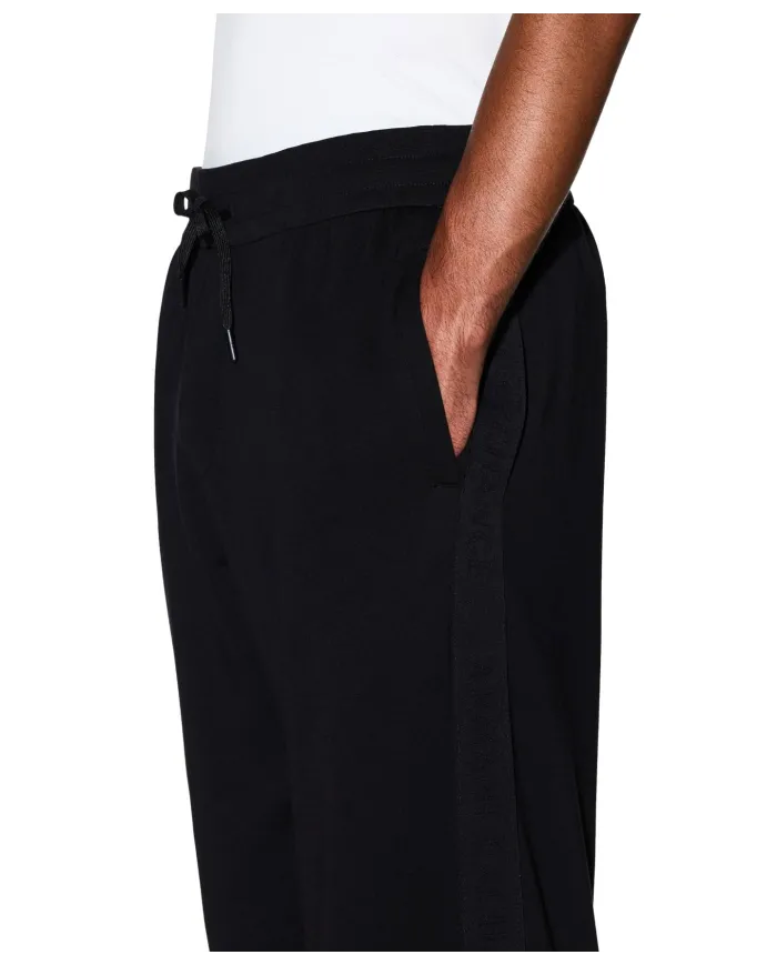 ARMANI EXCHANGE Pantalone Uomo gym XM001301AF10818 AI 25/26 con bande logo laterali. UC001 BLACK