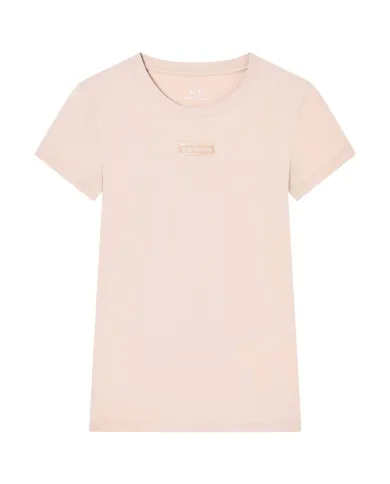 ARMANI EXCHANGE T-Shirt Donna XW001362AF16294 AI 25/26 manica corta con logo patch U1051 Sound sand