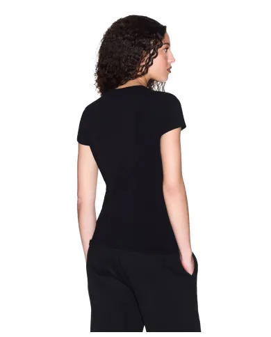 ARMANI EXCHANGE T-Shirt Donna XW001362AF16294 AI 25/26 manica corta con logo patch UC001 BLACK