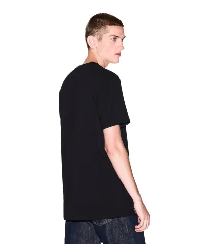 ARMANI EXCHANGE T-Shirt Uomo XM001454AF10361 AI 25/26 regular con logo a rilievo UC001 BLACK