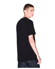 ARMANI EXCHANGE T-Shirt Uomo XM001454AF10361 AI 25/26 regular con logo a rilievo UC001 BLACK