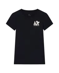 ARMANI EXCHANGE T-Shirt Donna XW001347AF17173 AI 25/26 slim fit con logo dorato UC001 BLACK